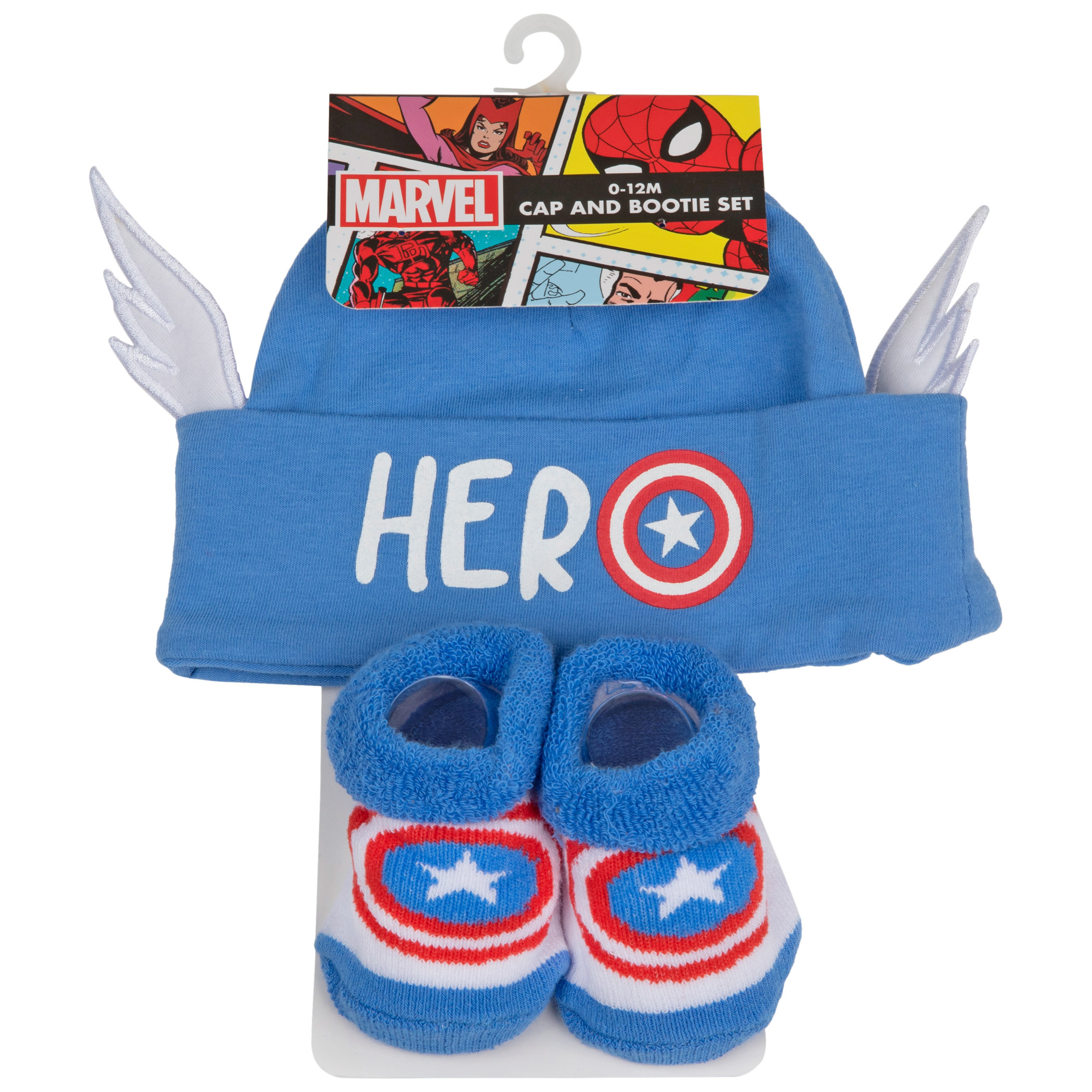 Captain America Symbol Costume 2-Piece Hat and Sock Set